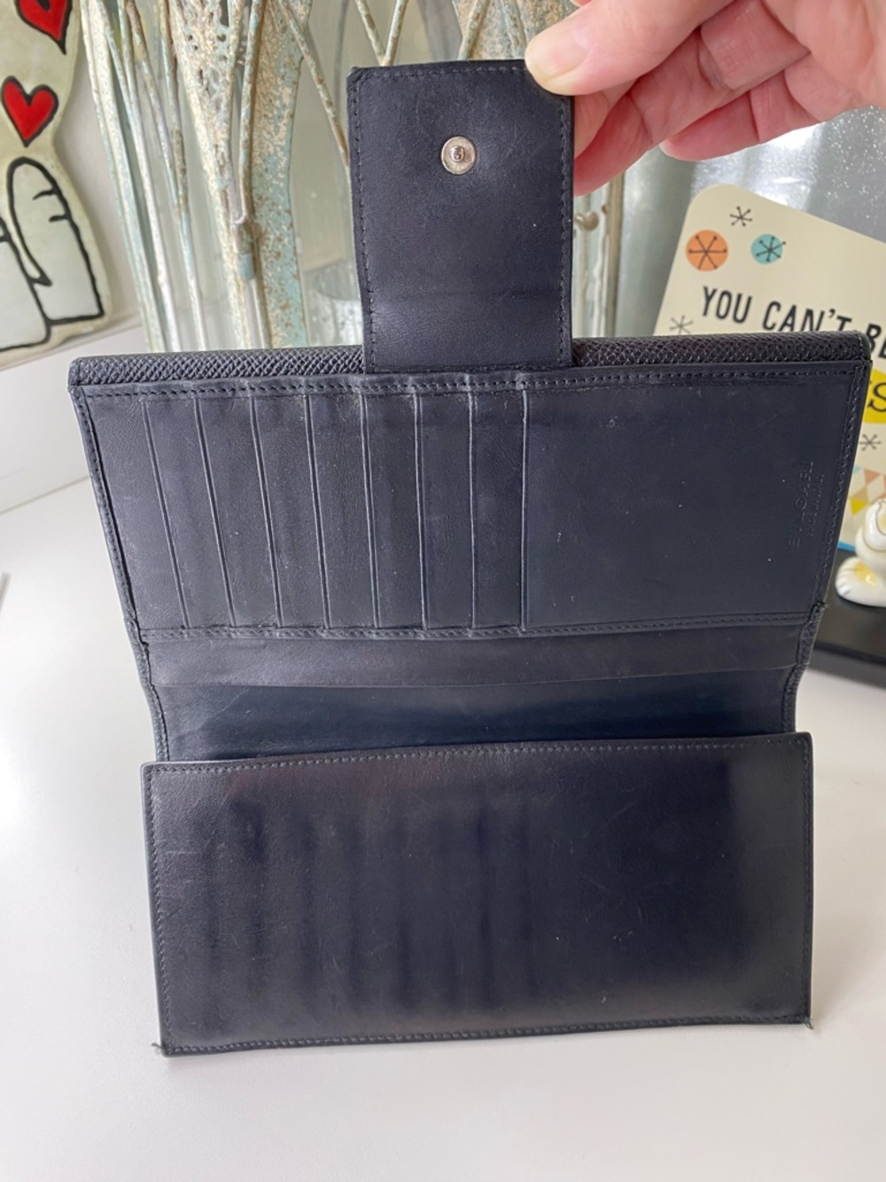 Bvlgari Lux Black Leather Wallet Clutch - Picture 7 of 12